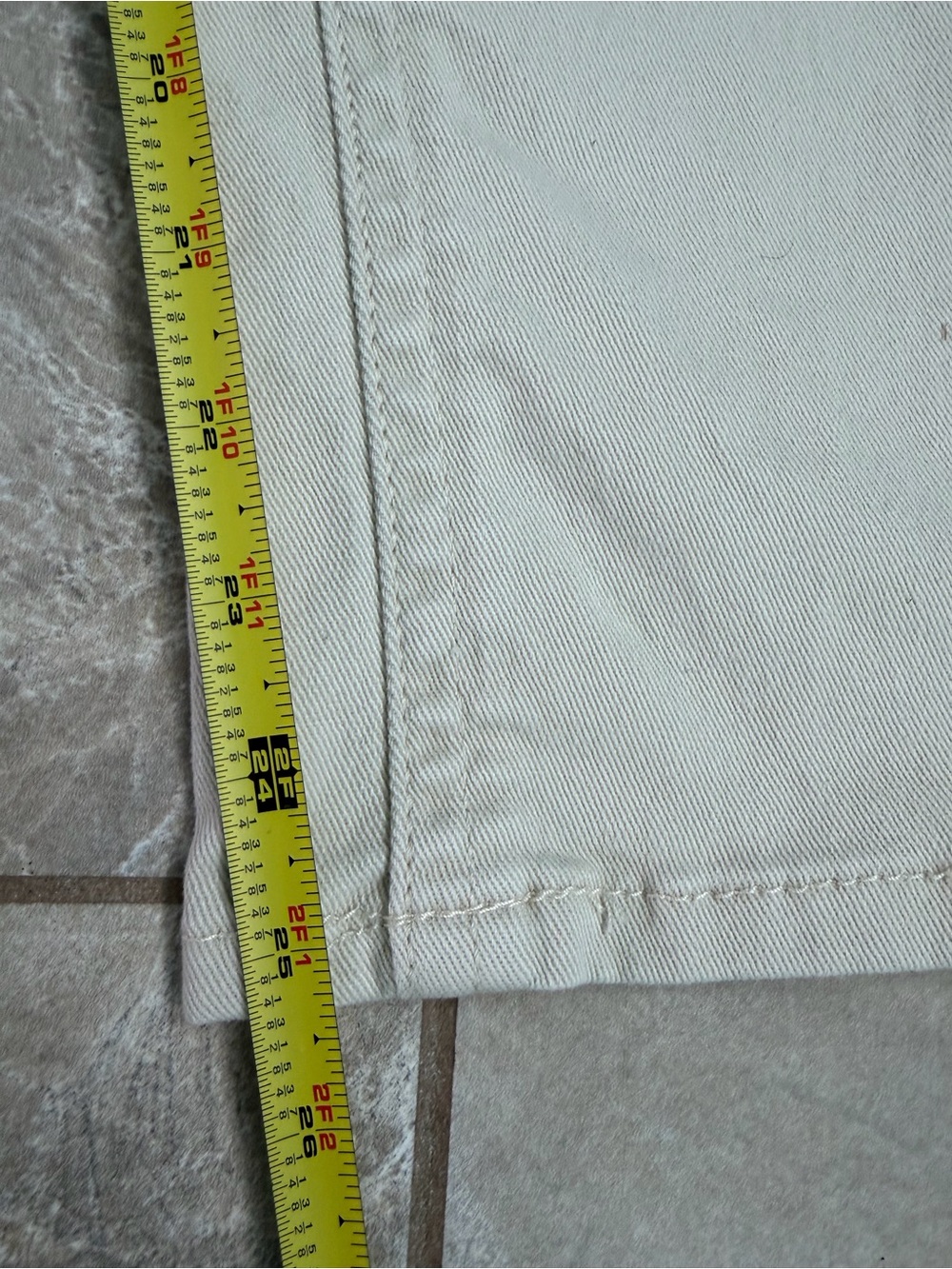 Wallflower Luscious Curvy Straight Leg Mid Rise Jeans in Light Beige Cream - Picture 6 of 9